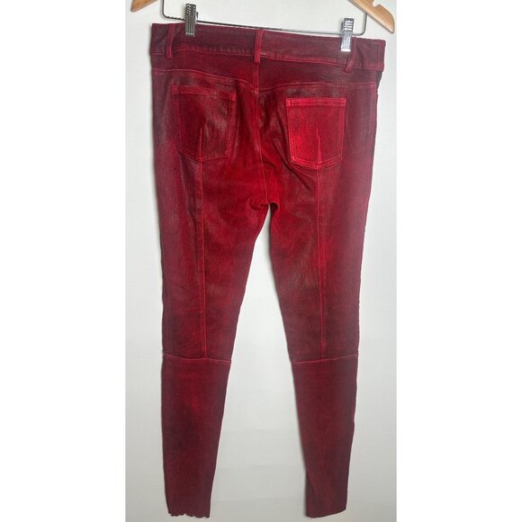 Gomez-Gracia London Unique Red Leather Pants, US8/UK14 - Picture 4 of 9